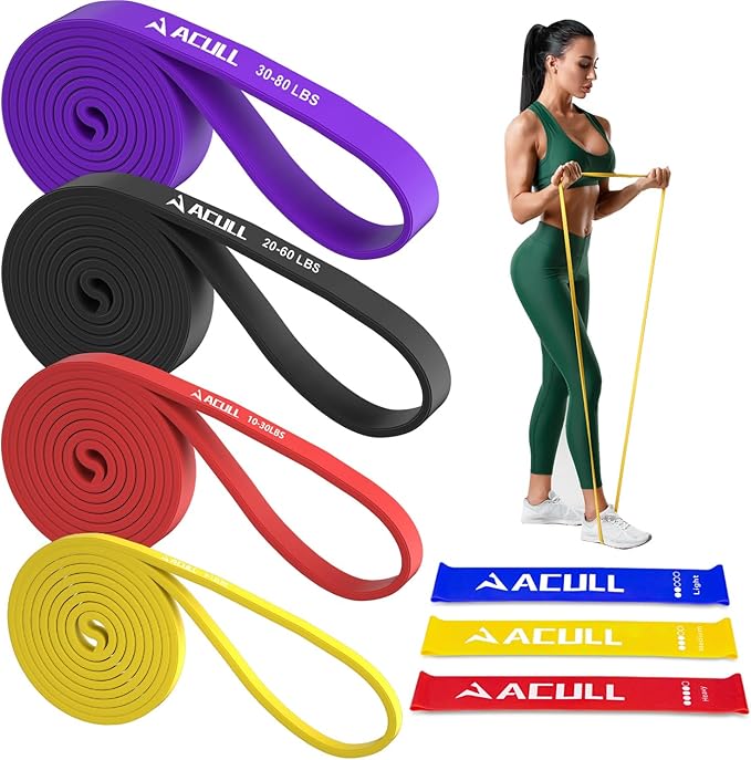 Acull Resistance Bands for Working Out, Pull Up Assistance Bands, Exercise Workout Bands Set for Men Women, Stretch Bands ...