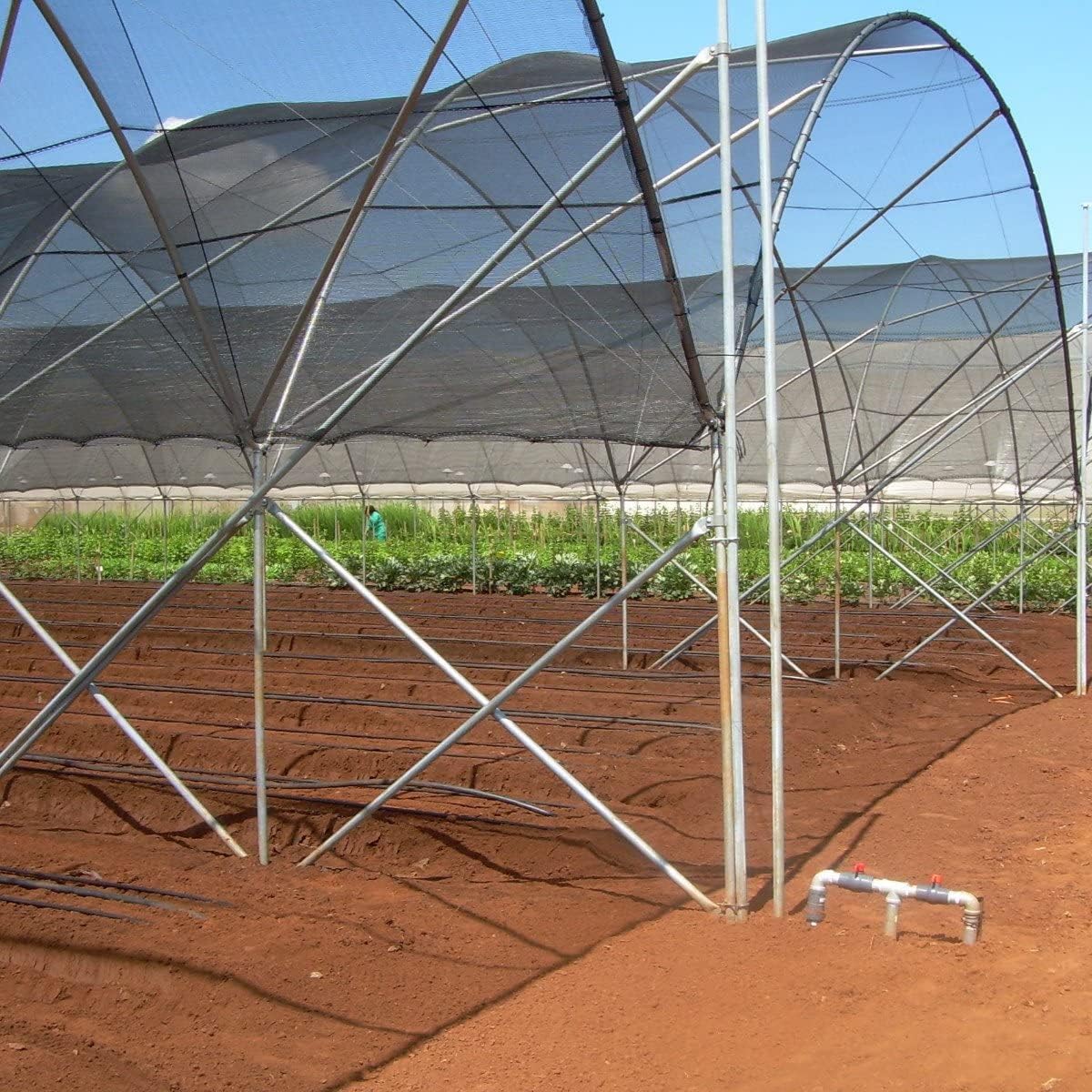 Agfabric 12 X 20ft 50% Shade Cloth Sun Shade Fabric Sunblock Shade Cloth Cover with Clips for Plants, Black