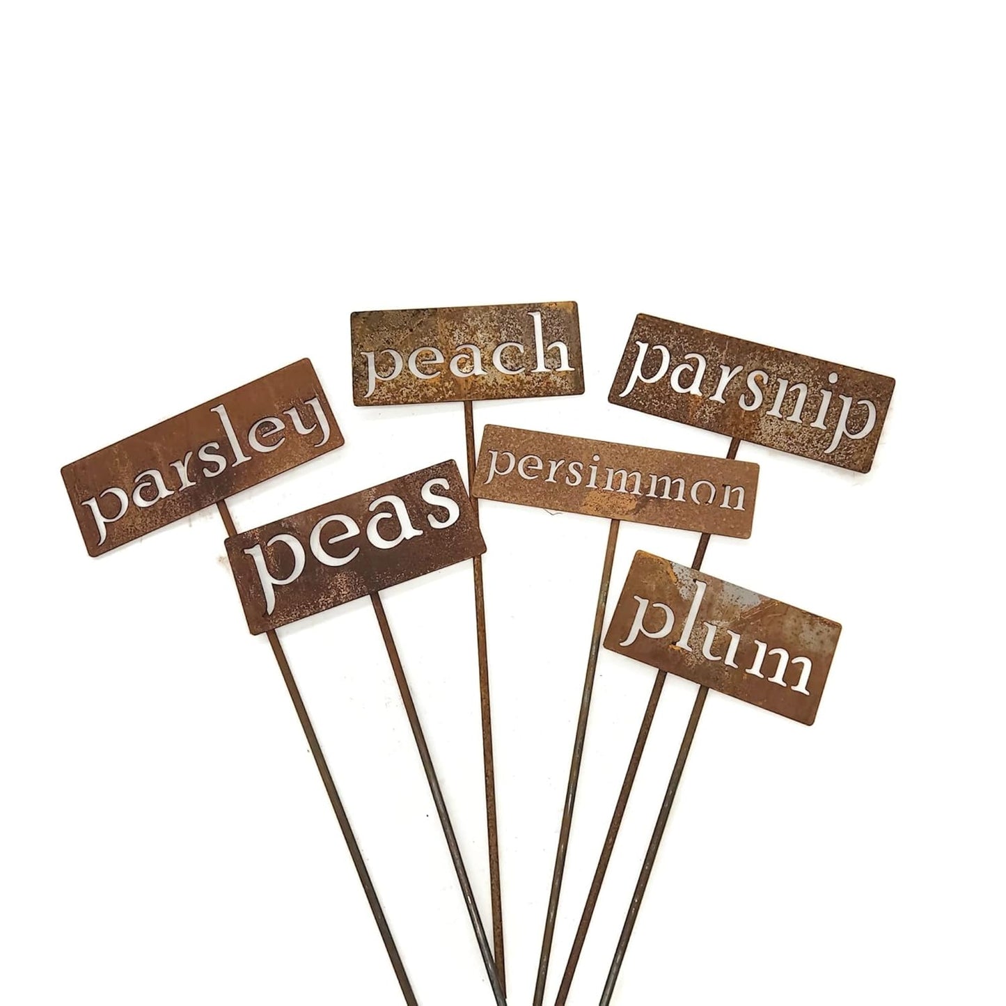 Classic Metal Garden Markers 19 Inches Tall (parsnip, Naturally Rusted)