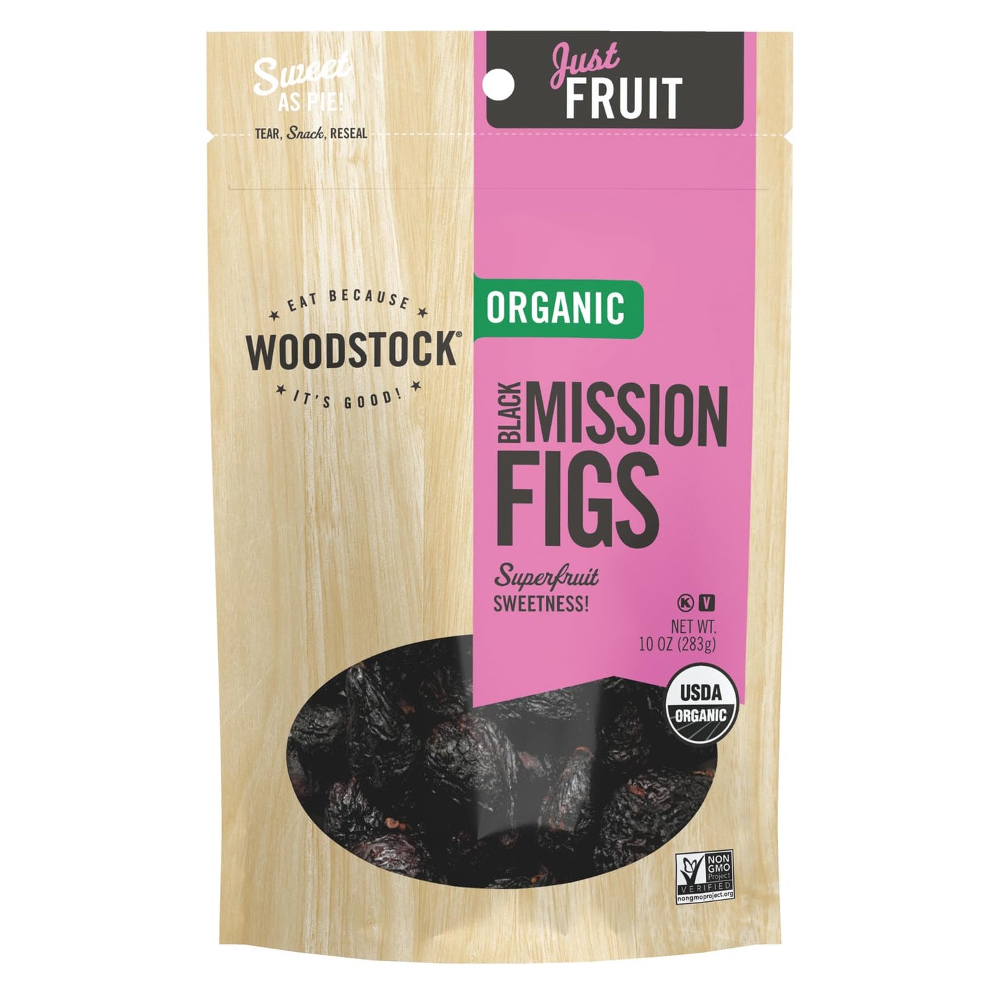 Woodstock Organic Black Mission Figs, Case of 8, 10 oz.