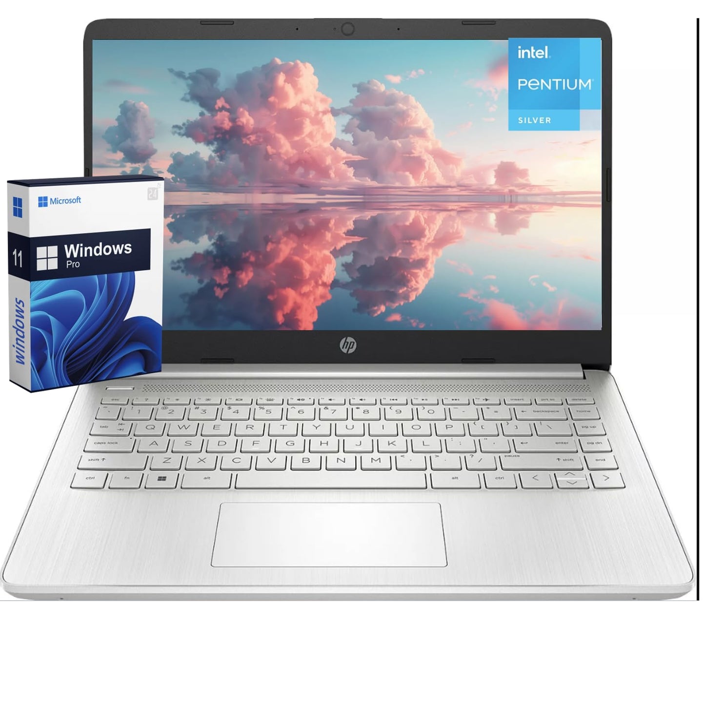 Hp Business & Student Laptop, 14 Fhd Display, Intel Pentium Quad-Core Processor, 8Gb Ram, 256Gb Ssd, Intel Uhd Graphics, Wifi, B