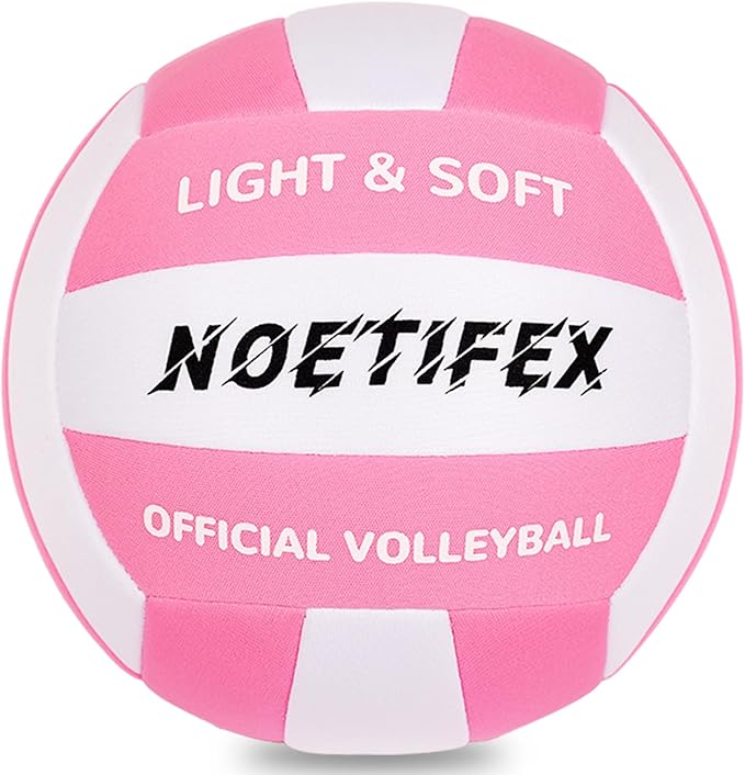 Noetifex Soft Volleyball-Super Soft Fabric Light Volleyball for Indoor Practice Safe and Quiet Kids Youth Beginners House ...