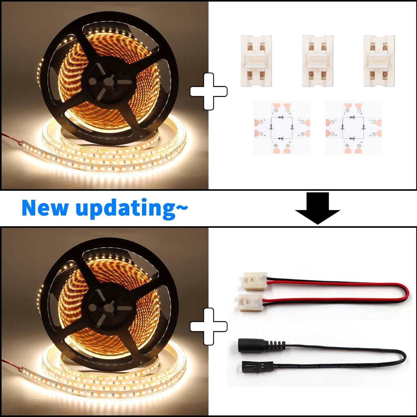 VST LED Strip Lights 120 LEDs/m 1000Lm/M 9.6W/M 12V Cuttable Dimmable 16.4ft Warm White FS31
