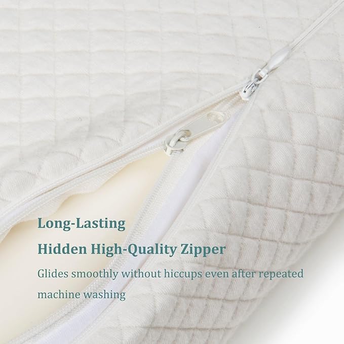 Contour Memory Foam Pillow Orthopedic Sleeping Pillows, Ergonomic Cervical Pillow for Neck Pain - for Side Sleepers, Back and Stomach Sleepers, Free Pillowcase Included (Queen(24 * 15 * 4.8 inches))
