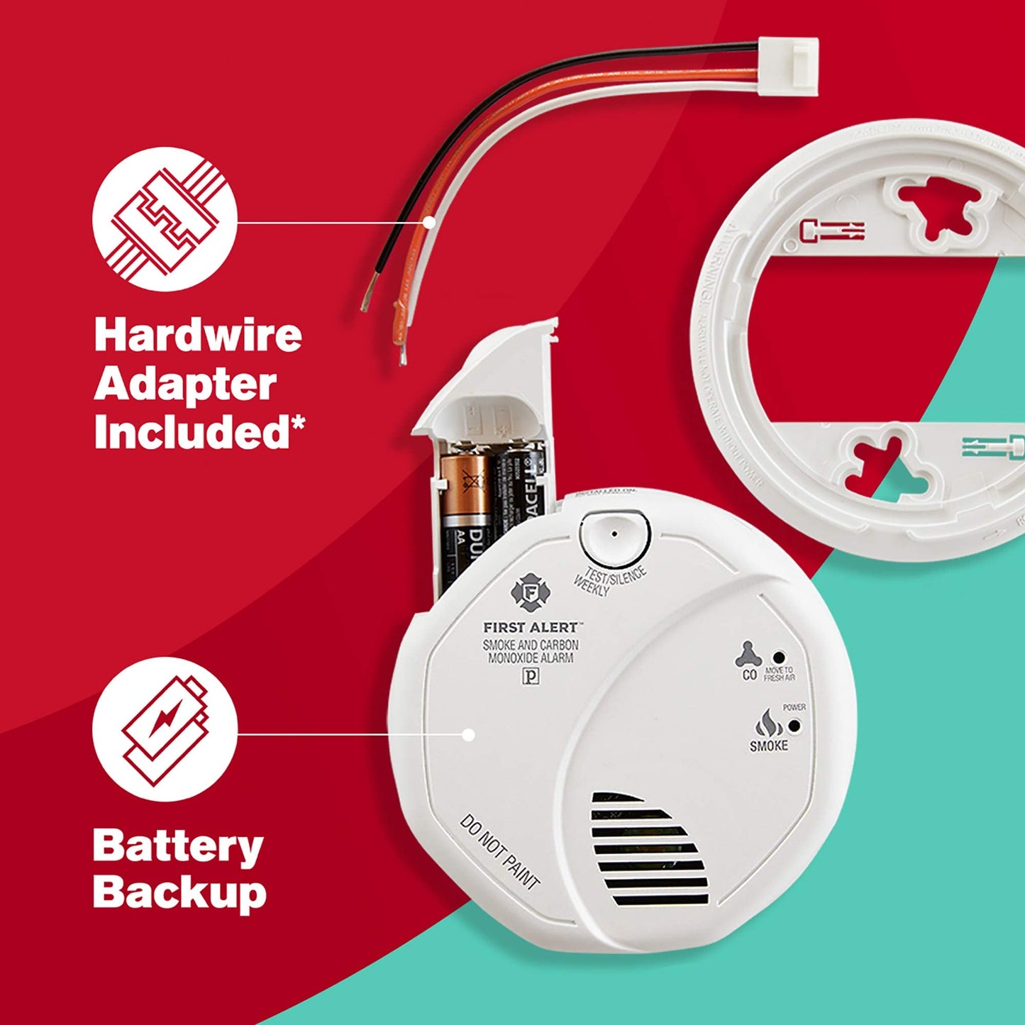 First Alert BRK SC7010B-6 Hardwired Smoke and Carbon Monoxide (CO) Detector with Battery Backup, 6-Pack,White