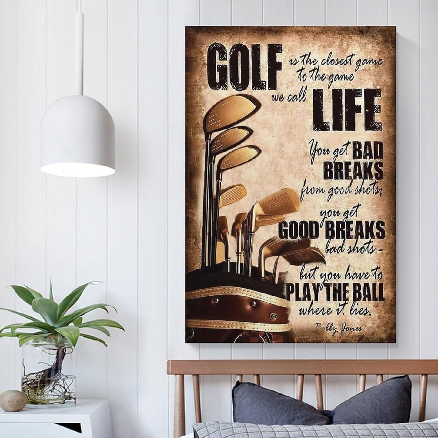 Golfing Classic Vintage Golf Life Art Posters, Sport Lovers Gifts, Canvas Painting And Wall Art Pictures Are Used For Room Aesthetics And Decoration 12x18inch(30x45cm)