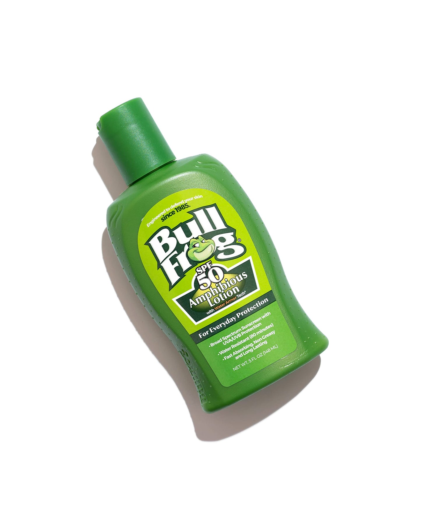 Bullfrog Sunscreen Amphibious Lotion SPF 50 | Oxybenzone & Octinoxate Free | Broad Spectrum Moisturizing UVA/UVB, 5oz