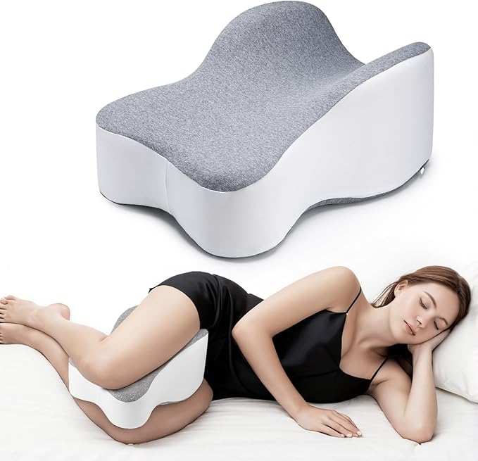 anzhixiu Long 14” Knee Pillow for Side Sleeper Fully Support Thighs and Knees for Required Knee Separation- Leg Pillow for...