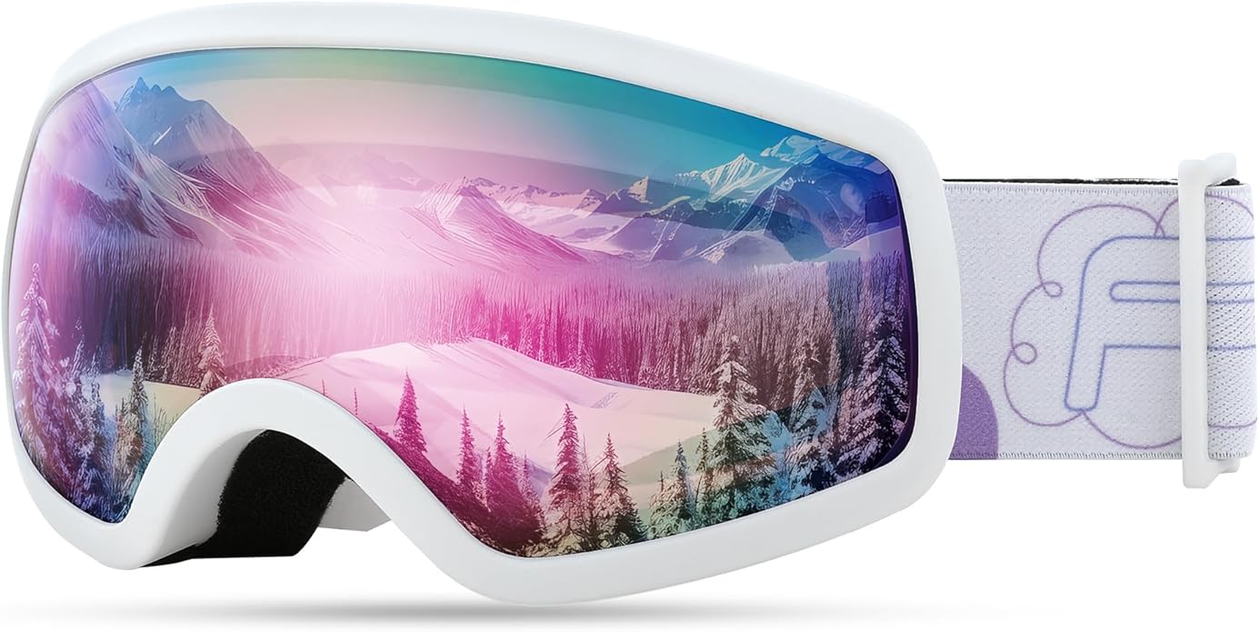 FEISEDY Kids Ski Goggles,Snowboard Goggles for Boys Girl Youth,OTG Anti Fog UV Protection Snow Goggles B0019