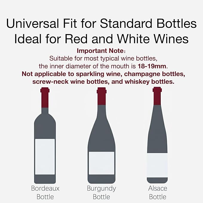 Wine Stopper for Wine Bottles 3Pcs - Innovative Leak Proof Wine Stoppers Design, Reusable Silicone Wine Bottle Stoppers for Wine Preservation, Must-Have Wine Accessories and Wine Saver