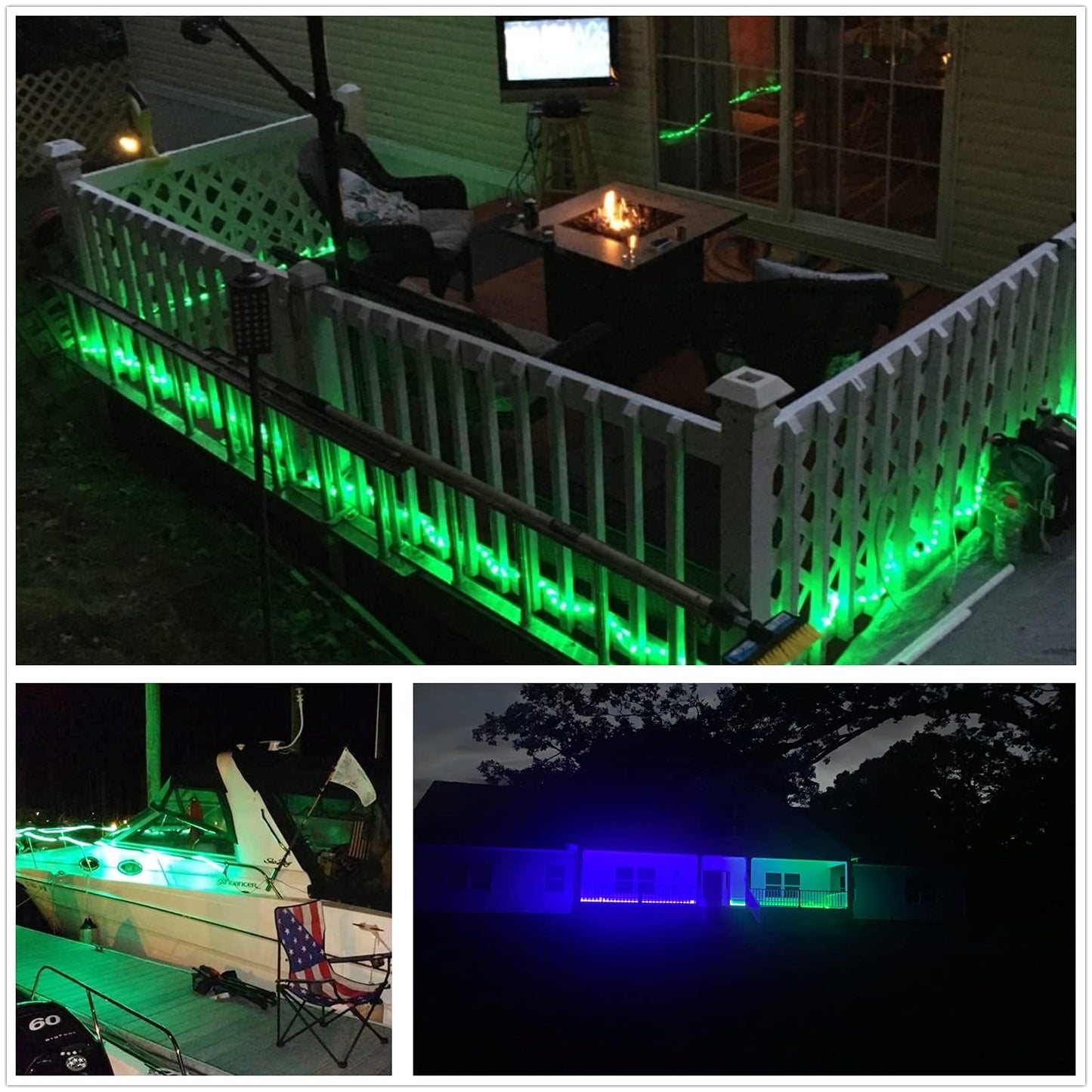 Buyagn Green Led Rope Lights  1080 Leds Waterproof Rope Lights  110V Cuttable Connectable Rope Lights Waterproof Decorative Lighting For Indoor/Outdoor  Patio  Halloween And Christmas Decorations