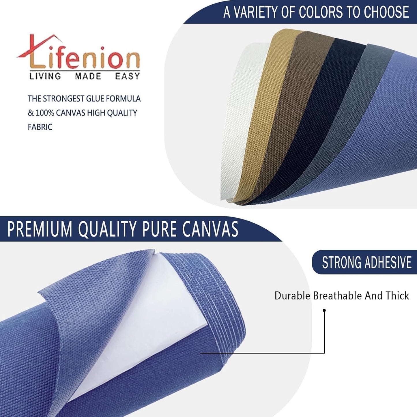 Canvas Repair Patch, 17X158 Inch Strong Sticky Fabric Repair Tape, Self-Adhesive Fabric Patch for Sofas, Tote Bags, Clothing, Car Seats, Furniture (Brown, 17X158 Inch)