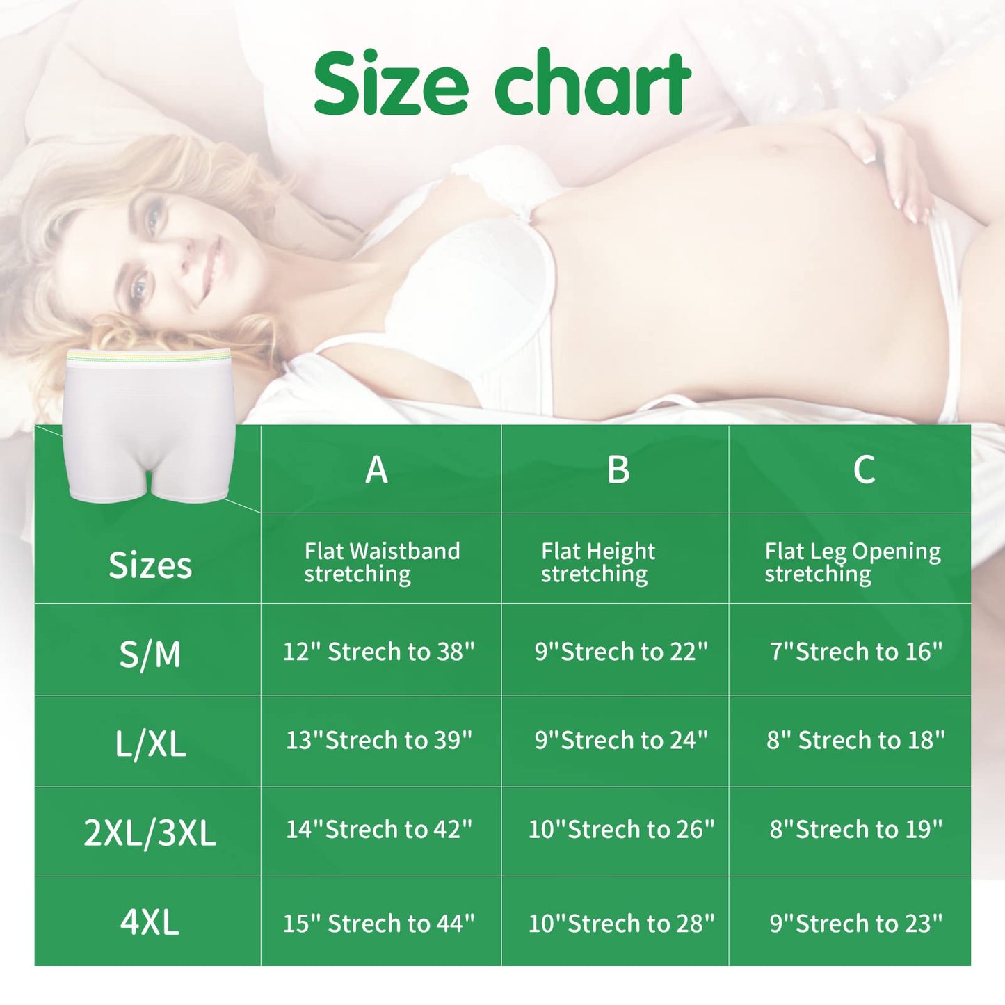12 Pack Mesh Underwear Postpartum Must Have Hospital Provide Washable Breathable Undies for Delivery, Surgical,Traveling (4XL(15-44 in))