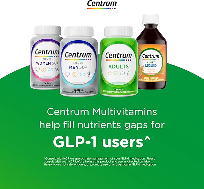 Centrum Liquid Multivitamin for Adults, Multivitamin/Multimineral Supplement with B Vitamins and Antioxidants, Citrus Flavor - 8 Fl Oz