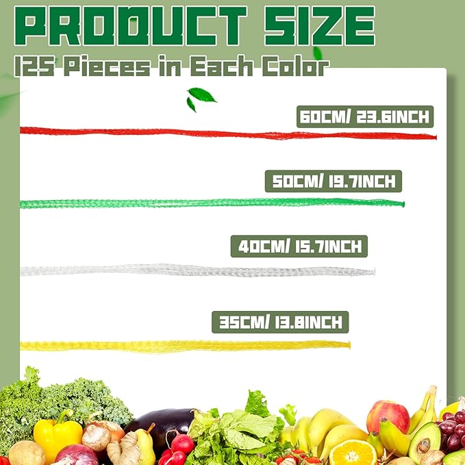 Zhengmy 500 Pcs Mesh Produce Bags for Vegetables Reusable Vegetable Onion Fruit Grocery Seafood Boiling Bags Plastic Storage Net Bag for Shopping