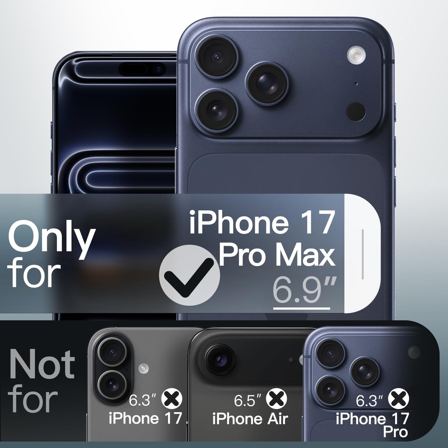 Jetech Magnetic Case For Iphone 17 Pro Max 6.9-Inch Compatible With Magsafe, Shockproof Slim Phone Cover With Built-In Camera Co