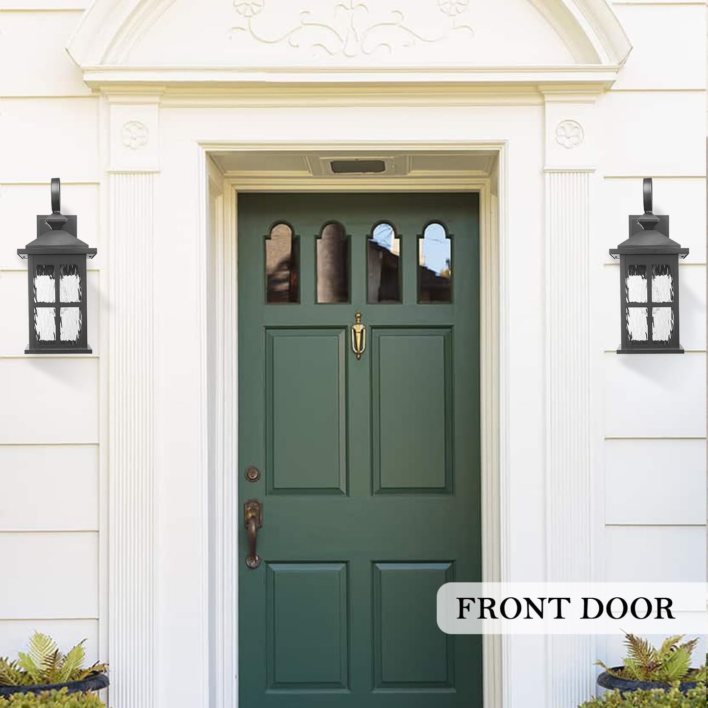 Darkaway Large Outdoor Light Fixtures Wall Mount  21Inch Outside Wall Lights Exterior Lighting Fixture With Water Ripple Glass Outdoor Wall Sconce For House Porch Hallway Garage Front Door