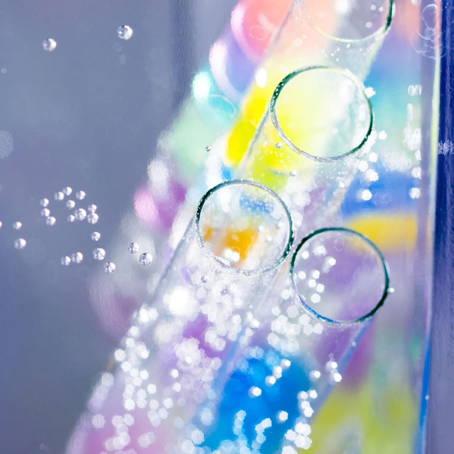 PATIKIL Clear Rigid Tube Round Plastic Tubing with Black Rubber Caps Polycarbonate Water Pipe, 305mm/ 12 Inch Length, 23mmx26mm/0.91"x1.02", 2 Set