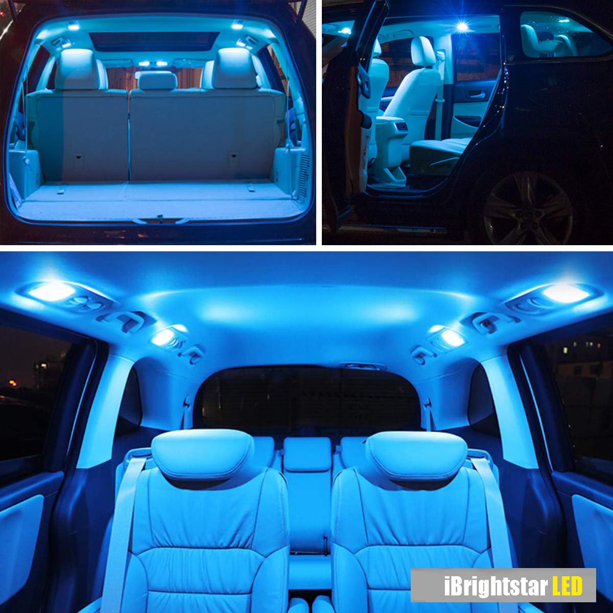 iBrightstar Festoon LED Bulbs, Error Free, 31mm, Ice Blue, Model iBrightstar-31mm-3030-6B for Dome and License Plate Lights