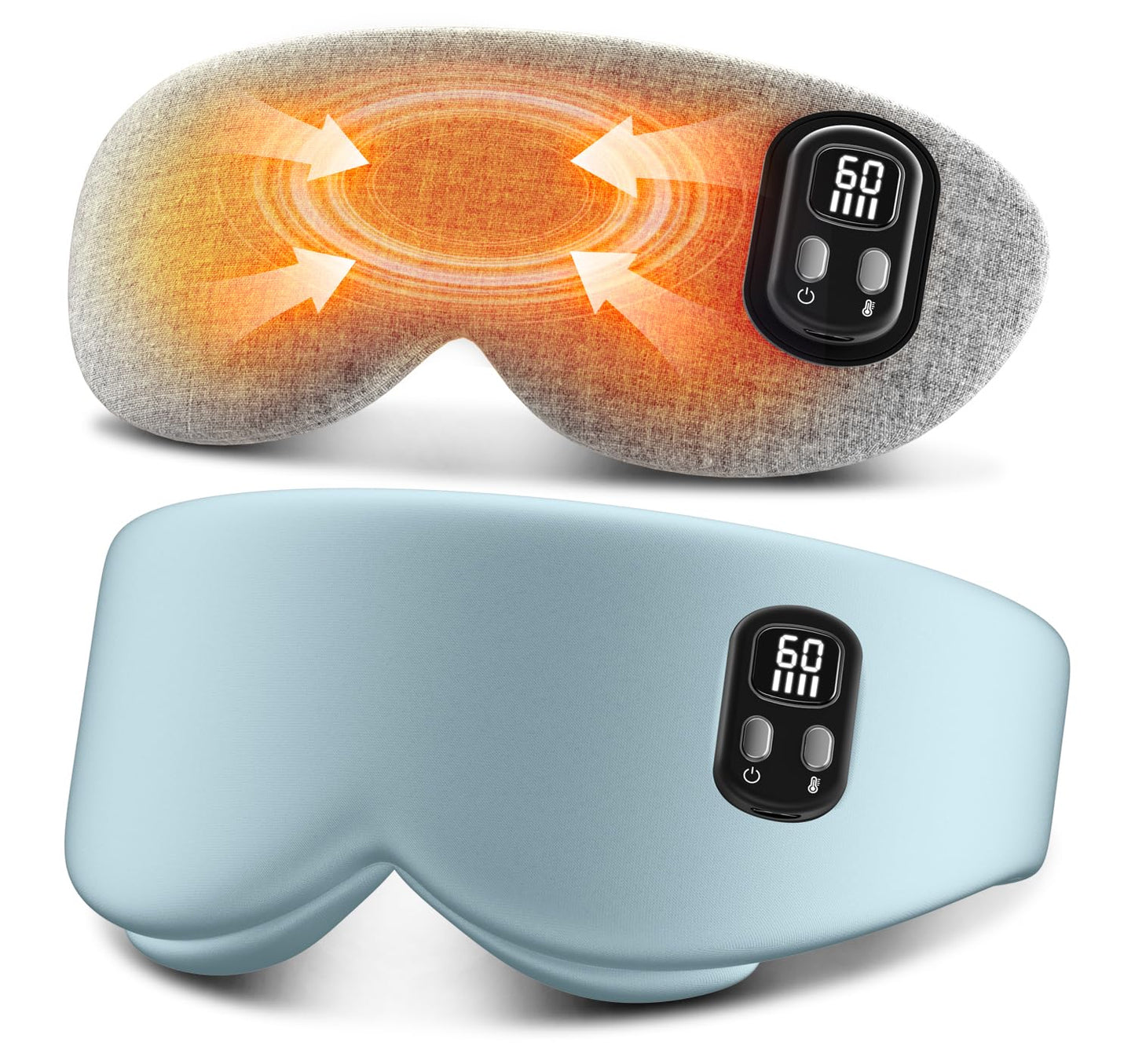 Heated Eye Mask - Cordless Eye Mask for Dry Eyes, Eye Relief, Improved Sleep, Timed Shutdown, 4 Temperature, Washable Eye Heating Pad for Travel, Removable for Cleaning - Teal Green