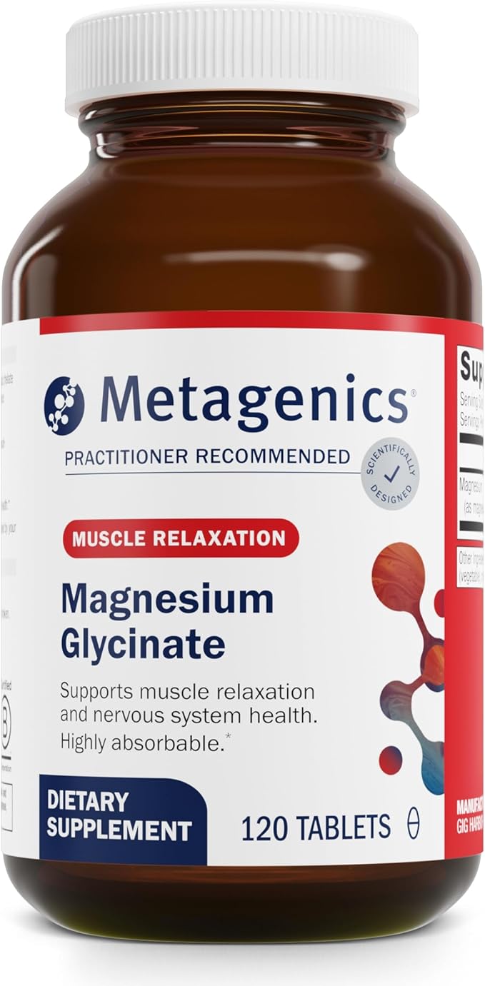 Metagenics Bundle - Ultra Potent-C Chewable & Magnesium Glycinate - 90 Tablets of Ultra Potent-C Chewable for Immune & Antioxidant Support - 120 Tablets of Mag Glycinate for Nervous System Support