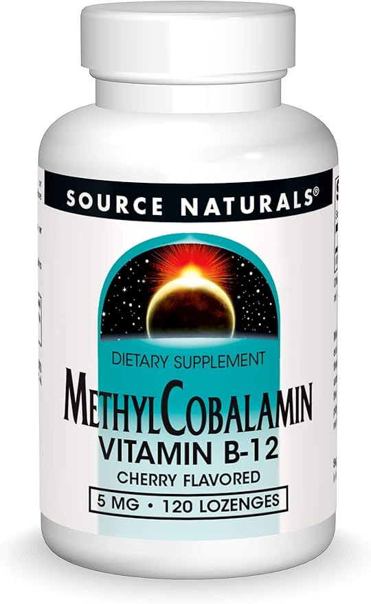 Source Naturals Methylcobalamin Vitamin B-12 5mg Cherry Flavored - 120 Lozenges