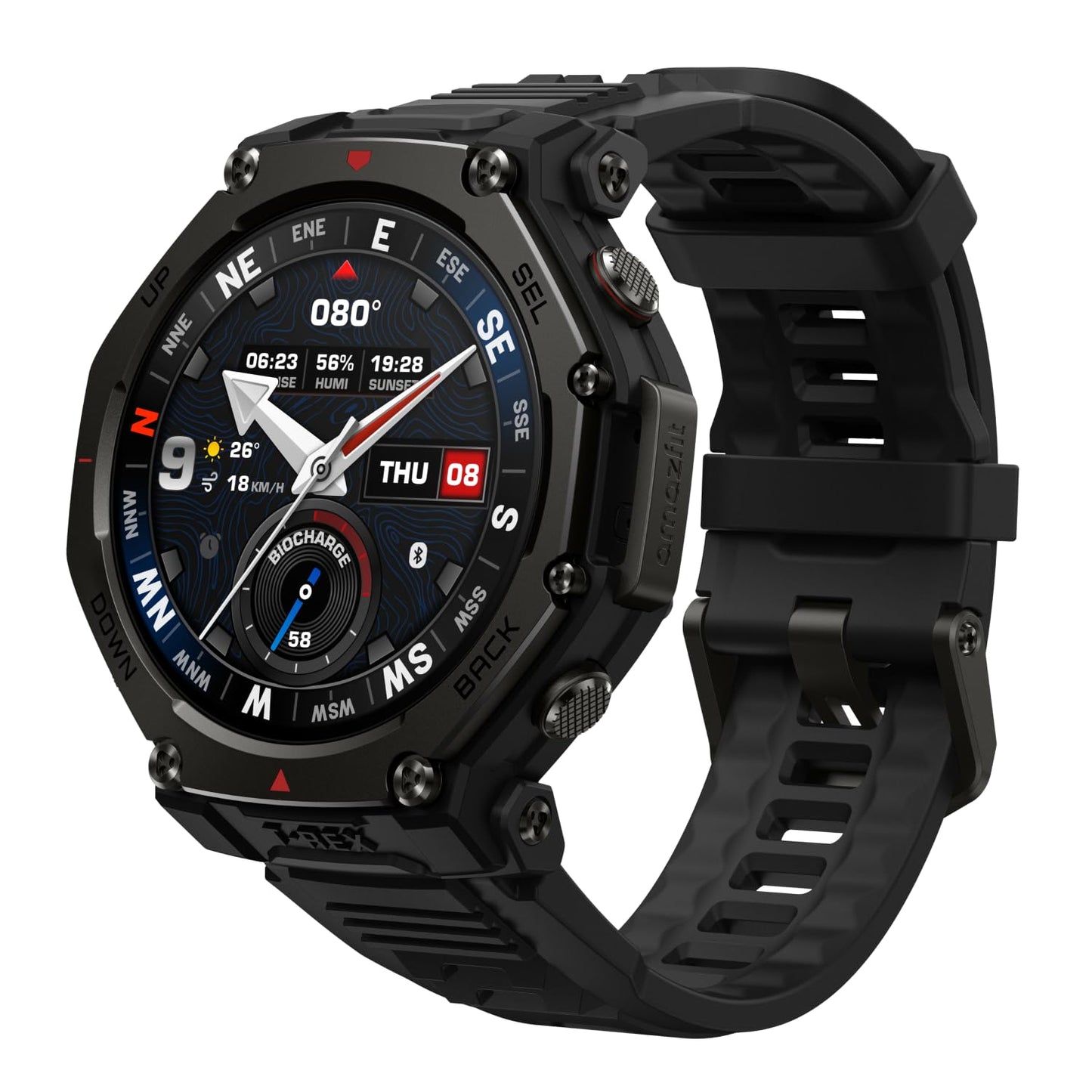 Amazfit T-Rex 3 Pro Outdoor Smart Watch 48Mm Sapphire Amoled Display, Ti Bezel, Dual Band Gps, Offline Maps, 25 Days Battery, Bu