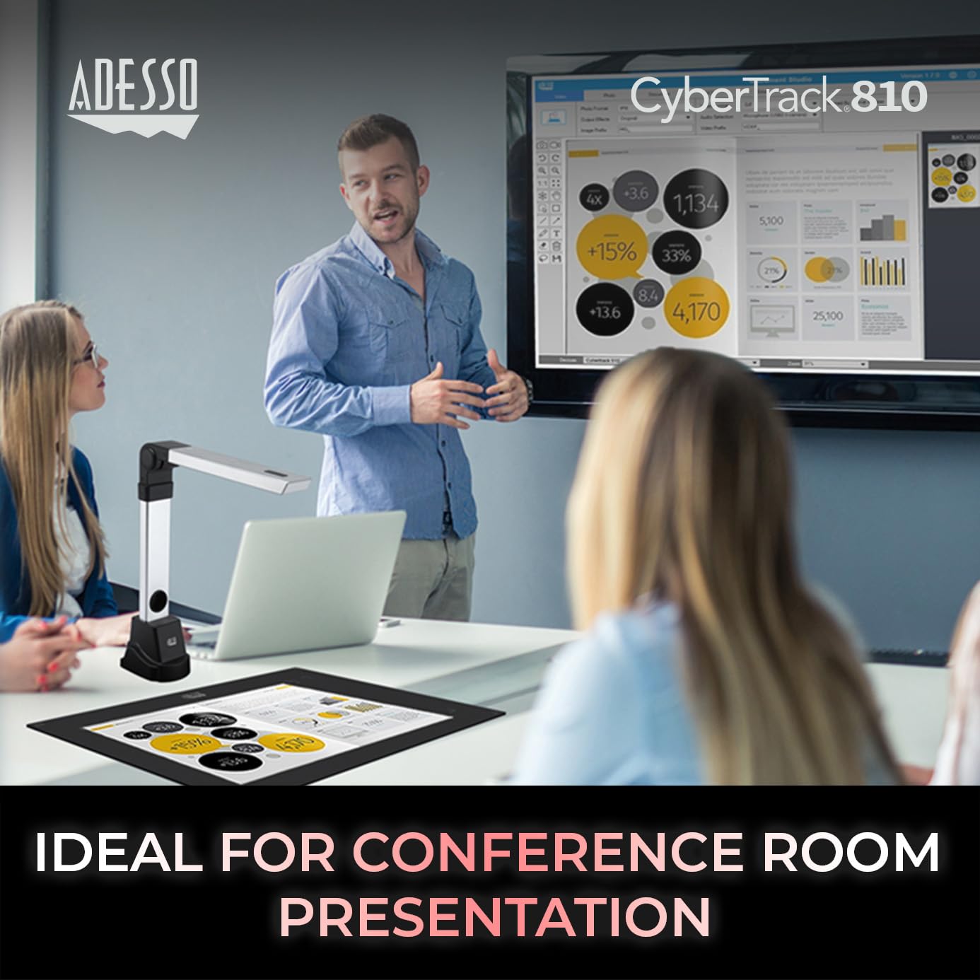 Adesso Cybertrack 810-8 Megapixel Fixed Focus Document Camera
