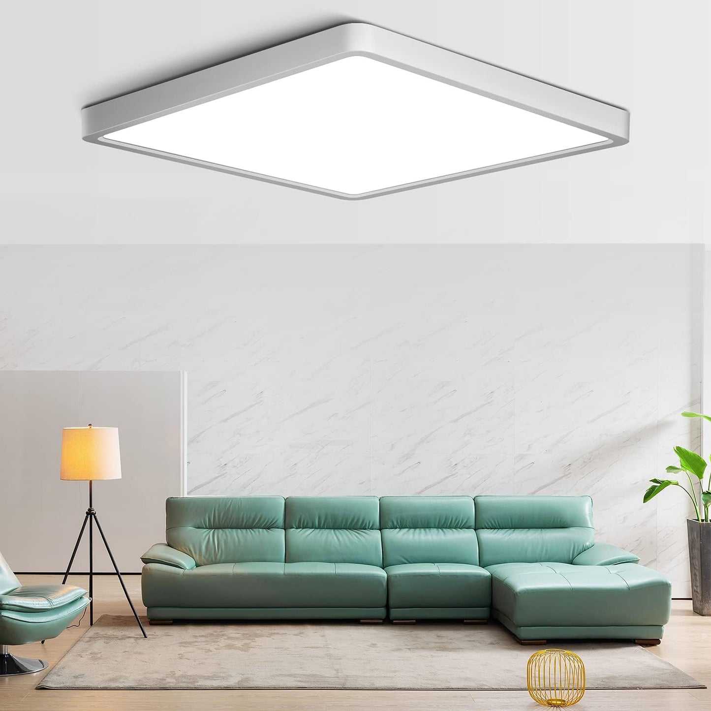 12Inch 24W Square Led Ceiling Light Fixtures Flush Mount  2800K Warm White Led Ceiling Lamp  Surface Mount Modern Ceiling Lights  Slim Flat Panel Lighting For Bedroom  Kitchen  Bathroom Etc.