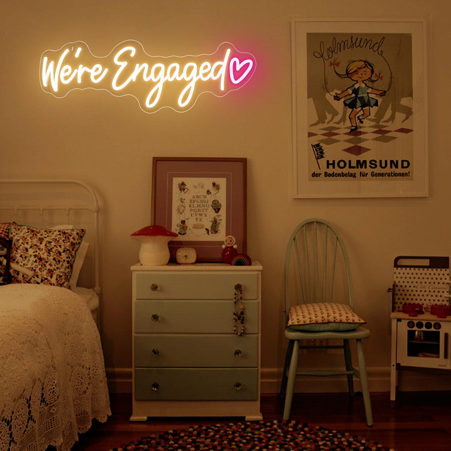 Were Engaged Neon Sign - Levels Dimmable Usb Neon Lights For Wall  Bedroom  Kids Room  Wedding Party Bar Decoration Neon Light For Wall Decoration Gift For Kids  Wedding Party Decoration