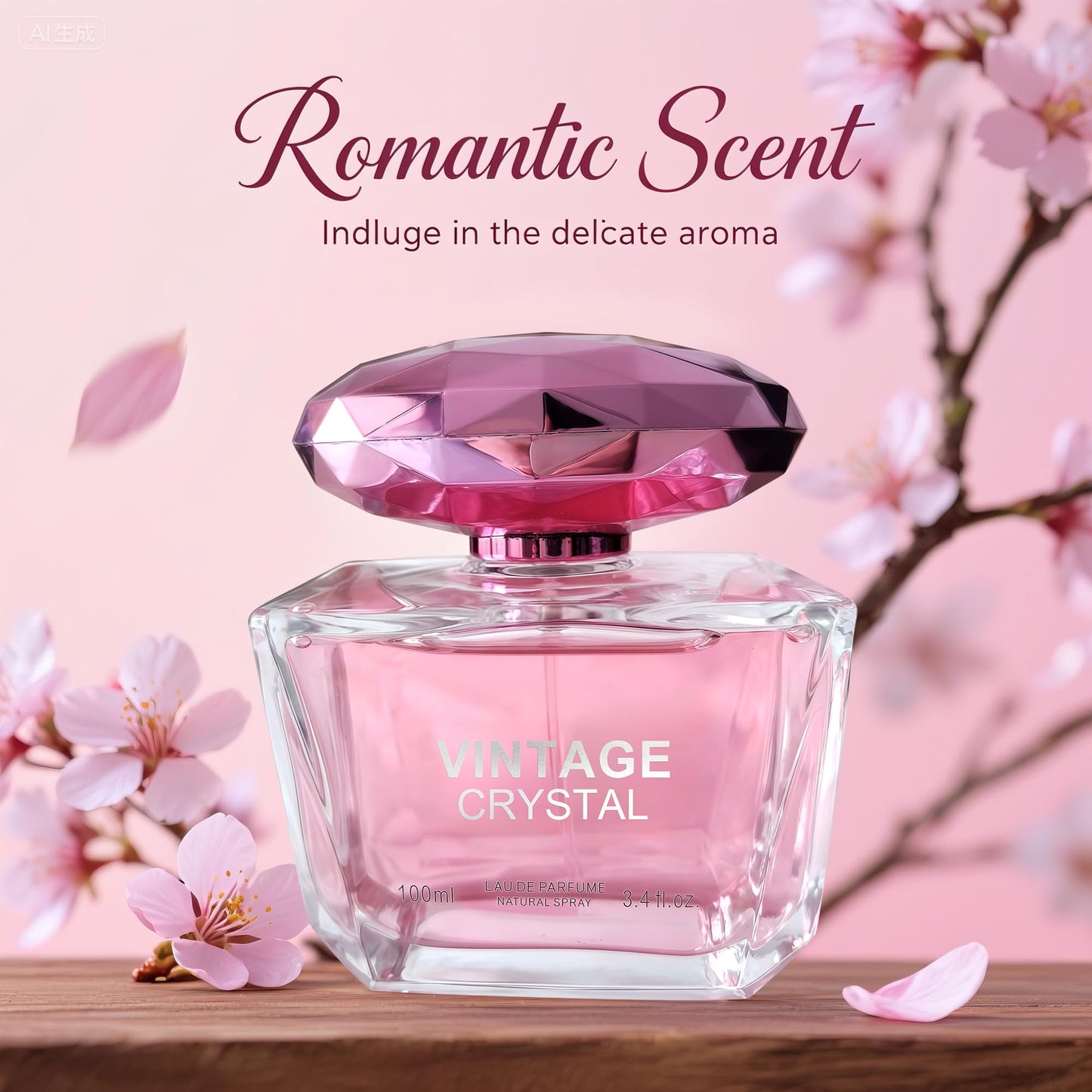AFLUXE Vintage Crystal Women Perfume–Bold & Sophisticated Scent Eau De Parfum With Citrus,Spice,And Woody Notes Long Lasting Natural Spray Fragrance 3.4 Fl Oz