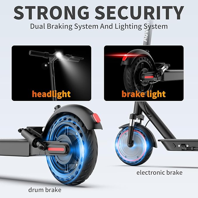 Electric Scooter Adults 8.5", Foldable Solid Tires E Scooter with Dual Suspension, 16 Mph, 350W Motor, Kick Scooters Max 16 Miles Long Range for Commuting, Electric Scooter for Adults, APP Control