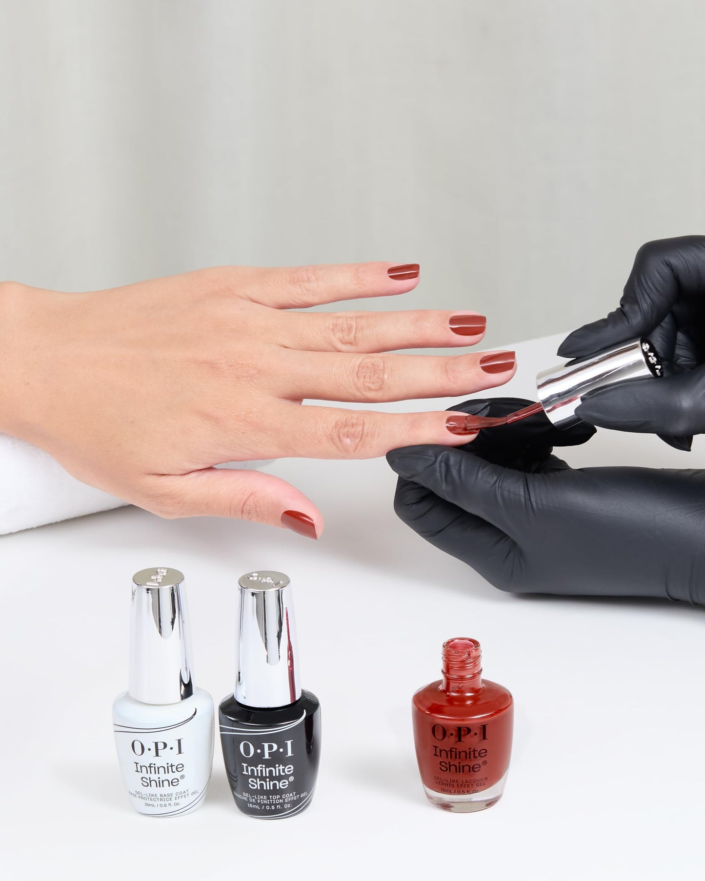OPI Infinite Shine Nail Prep Rally | Opaque Dark Warm Red Brown Long Wear Gel Like Crme Nail Polish | What's Your Mani-tude | Fa