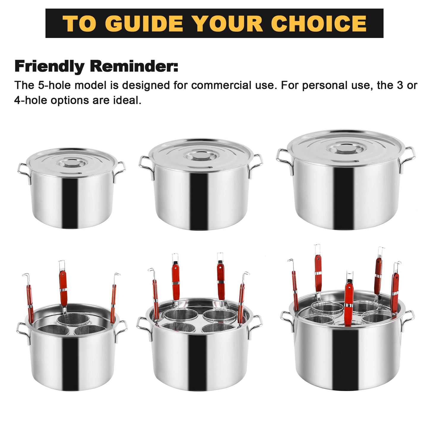 YJINGRUI Commercial Pasta Pot, 28.5 Quart, Stainless Steel Pasta Cooker with Insert Strainer Colander for Home Kitchen Restaurant, 4 Holes
