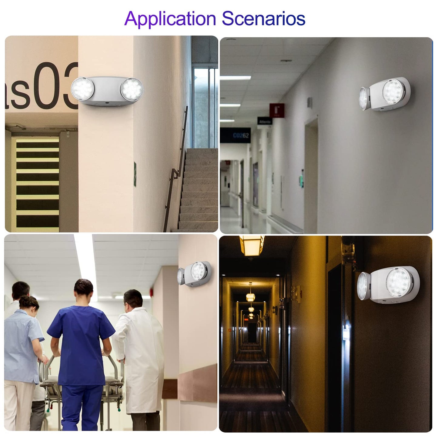 Tanlux Led Emergency Lights With Battery Backup  Commercial Emergency Light Fixtures For Business Home Power Failure Emergency Exit Sign Lighting With 1.0 Meter Plug In Cord Ac120V Input