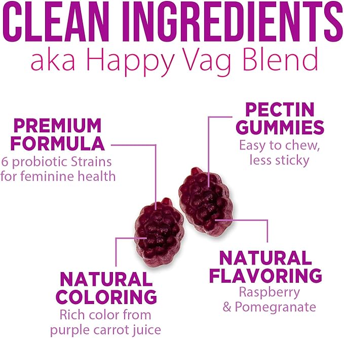 Probiotics for Women Gummy - 6 Diverse Strains w/ Cranberry, PH Balance, Digestive & Feminine Health Support, 3 Billion CFU Womens Probiotic for Urinary & Immune Support, Non-GMO - 60 Gummies