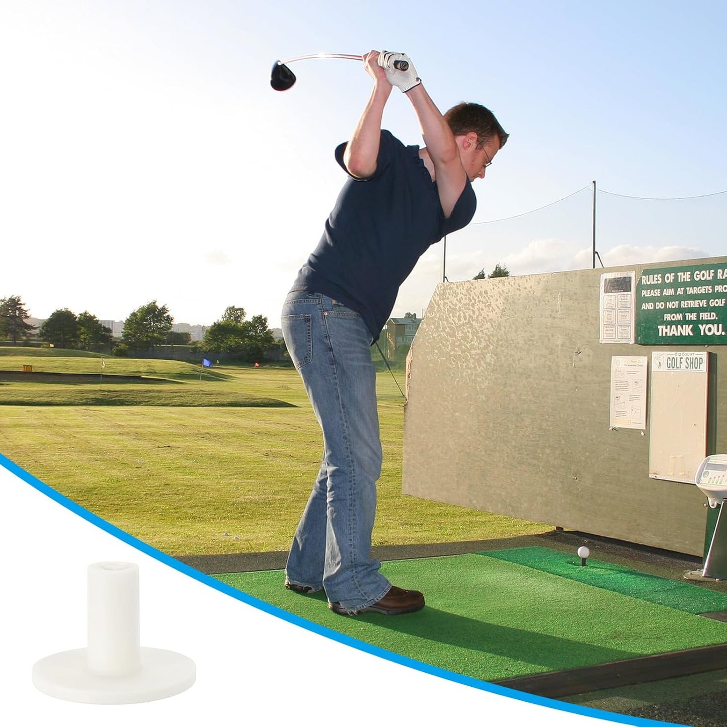 PATIKIL Rubber Golf Tee, Tall Training Driving Range Tee Stable Ball Holder for Outdoor Indoor Hitting Mats