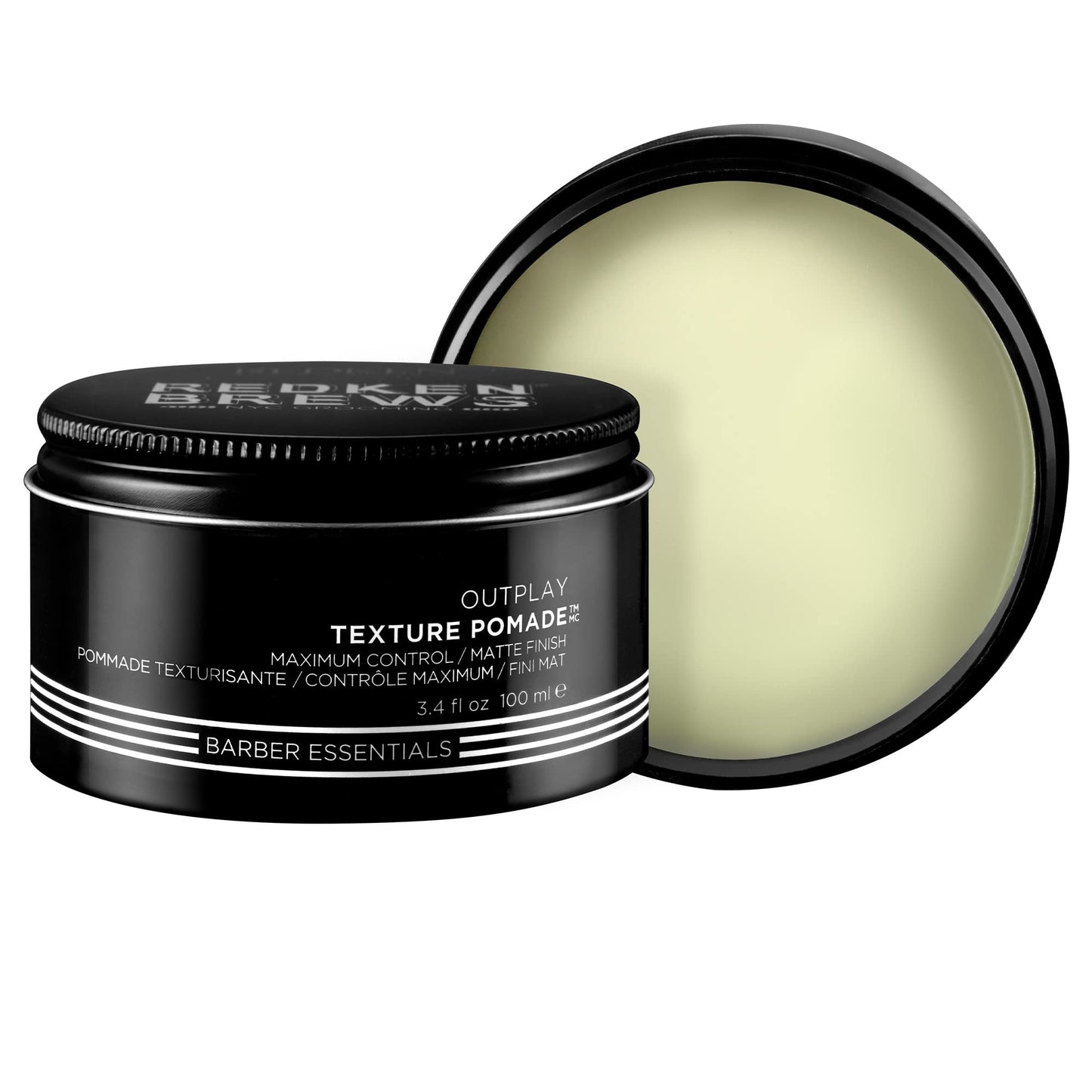 Redken Brews Texture Pomade For Men For All Hair Types - Maximum Strong Hold, Natural Matte and Low Shine Finish With No Crunch