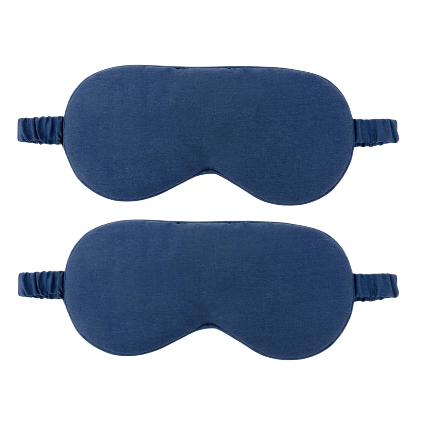 HBHLFZ Sleep Mask 2 Pack - Bamboo Viscose Fiber Sleeping Eye Mask - with Elastic Band/Headband - Comfort Sleeping Shade - for Nighttime Sleeping, Traveling & Napping（Navy Blue）