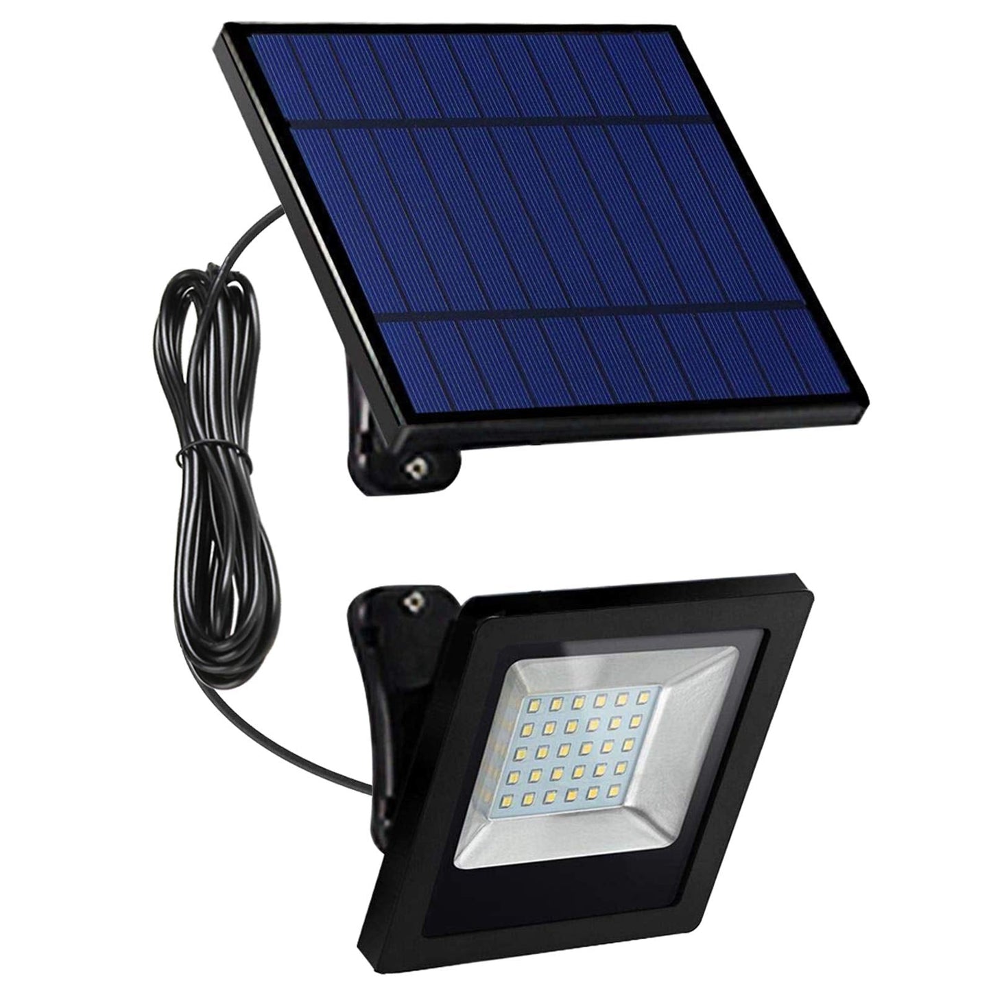 Awanber Solar Powered Flood Lights, IP65 Waterproof, 350? Adjustable, 1 Pack, Black