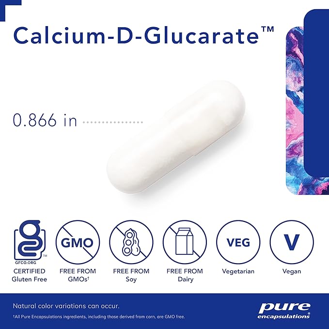 Pure Encapsulations Calcium-D-Glucarate | Supplement to Support Cellular Health in The Liver, Lungs, Breast, and Colon* | 120 Capsules