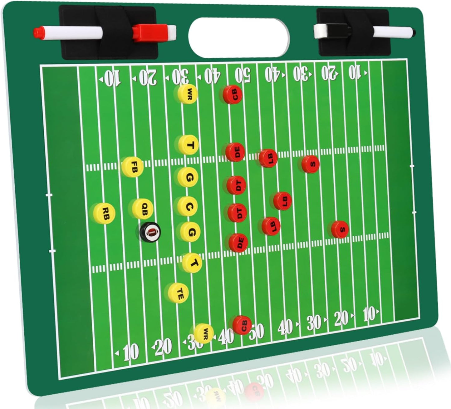 R2Depot Magnetic Coach Marker Boards, Dry Erase Double-Sided Coach Lineup Clipboard, Coaches Gift, Fit for Basketball, Football, Soccer, Baseball