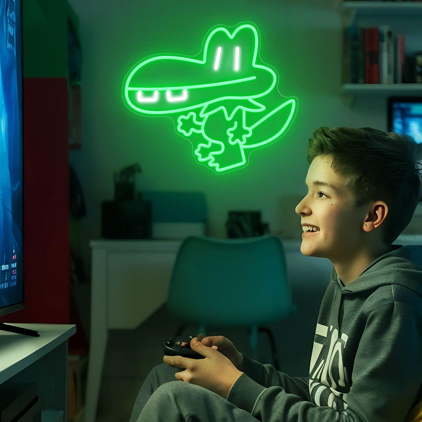Officially Licensed Dog Man Bub Led Neon Sign - Vibrant Kids Bedroom & Game Room Wall Decor  Safe Movie-Themed Gift For Fans Christmas/Birthday (15X13 Inches)