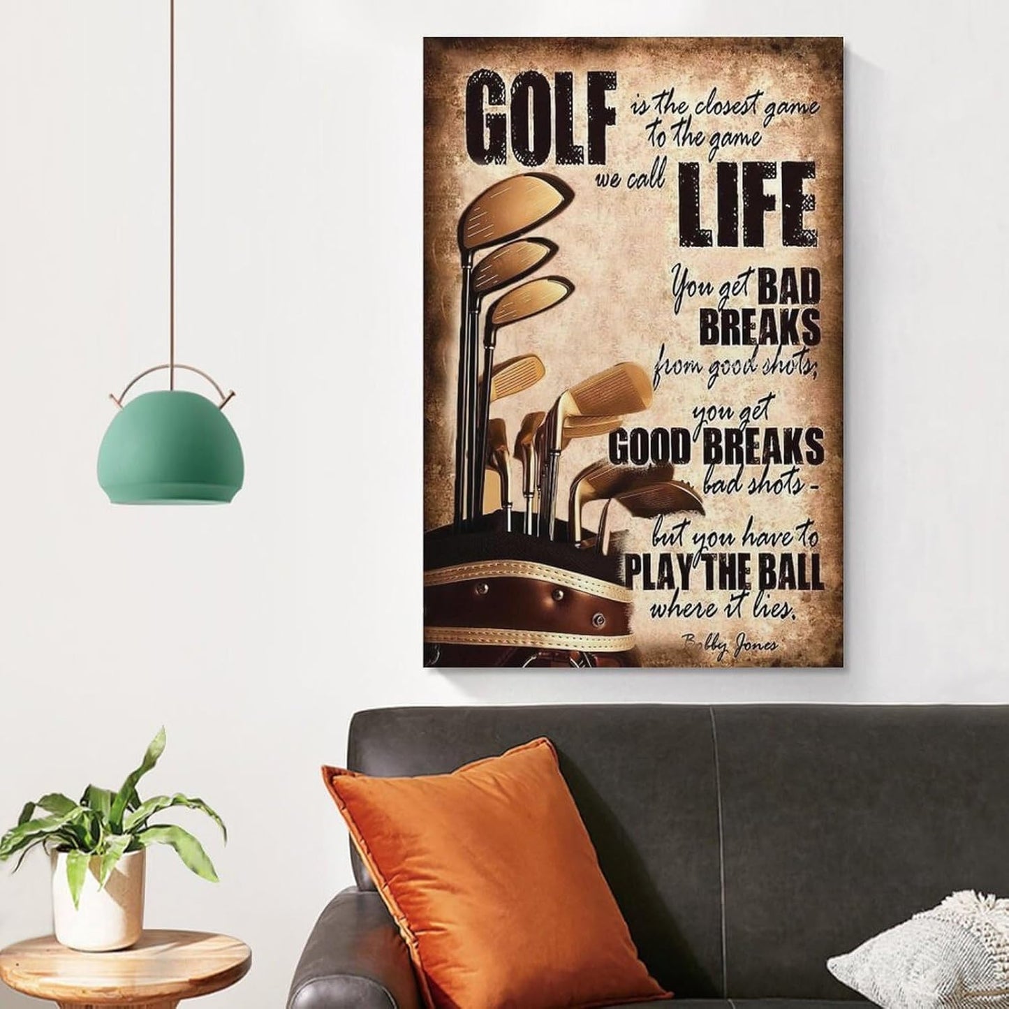 Golfing Classic Vintage Golf Life Art Posters, Sport Lovers Gifts, Canvas Painting And Wall Art Pictures Are Used For Room Aesthetics And Decoration 12x18inch(30x45cm)
