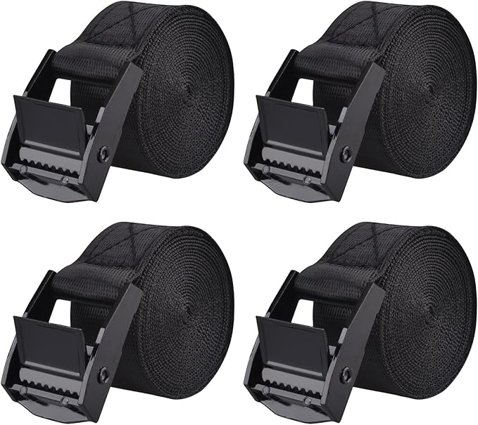 TRIWONDER Cinch Tie Down Strap Lashing Straps Heavy Duty Nylon Straps with Cam Buckles for Cargo, Trucks, Boat, Motorcycl...