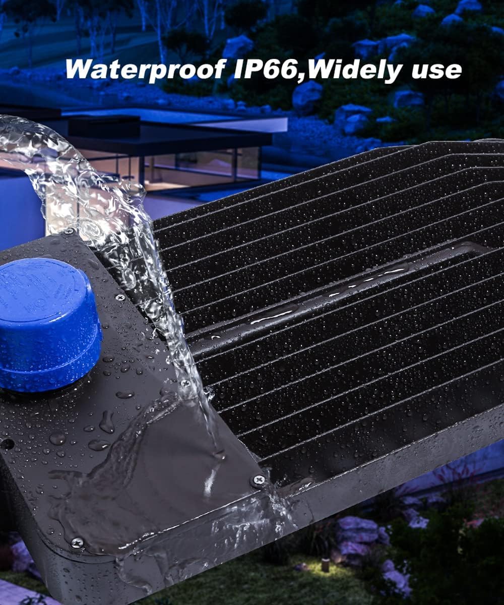 LEDMO LED Parking Lot Light 200W, Super Bright 5000K, Dusk to Dawn, Black, Aluminum, Slip Fit