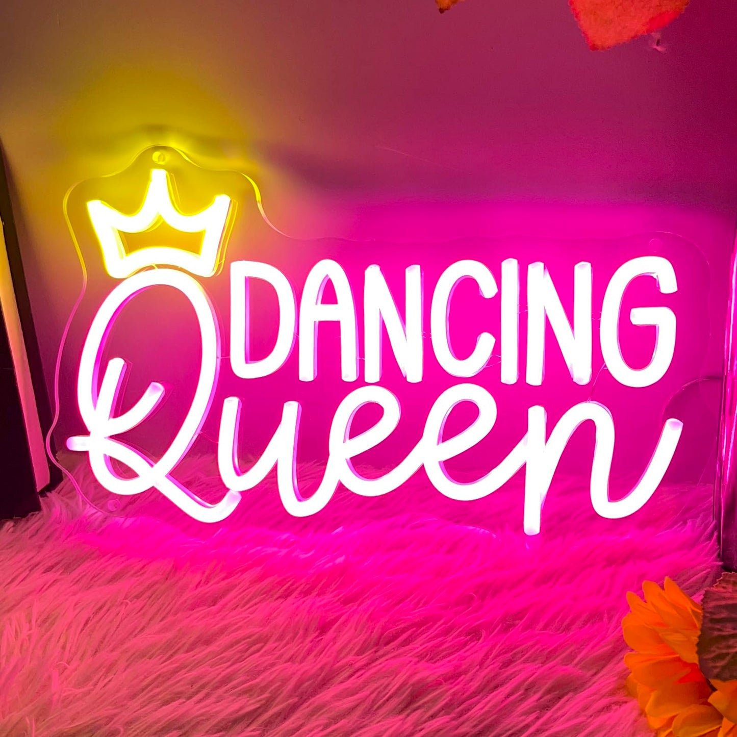 Dancing Queen Neon Sign LetS Dance Dimmable Led Signs For Wall Decor Neon Lights For Dance Room Dancing Party Bar Club Birthday Party Decoration Gift For Girl Kid Lover 35Cm*21Cm
