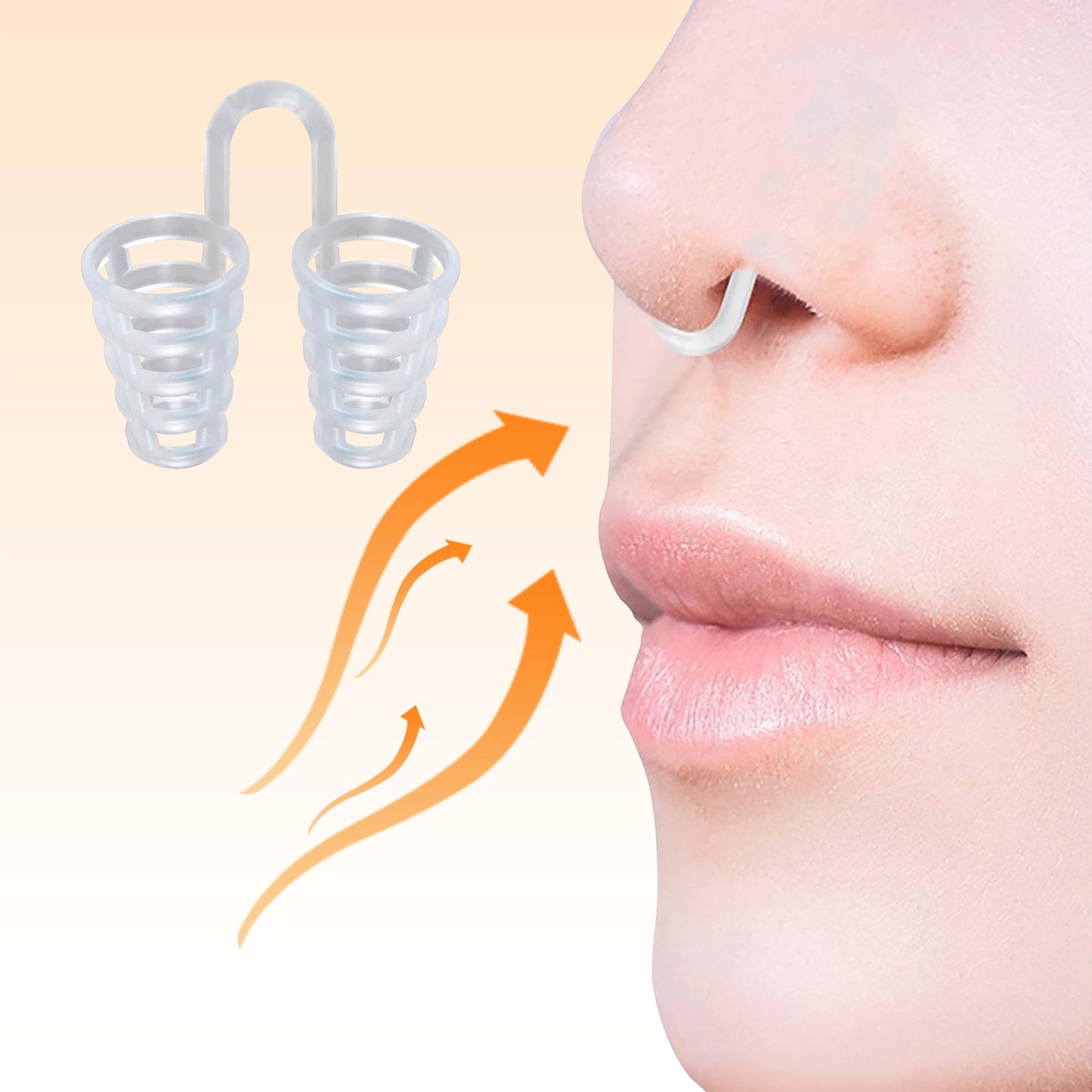 Nose Vent Sinus Relief (Pack of 12 Medium Size) Soft Cone Vents - A Simple Solution for Nasal Snorers - Reusable Snoring Device to Enjoy a Peaceful Night's Sleep - by Mobi Lock