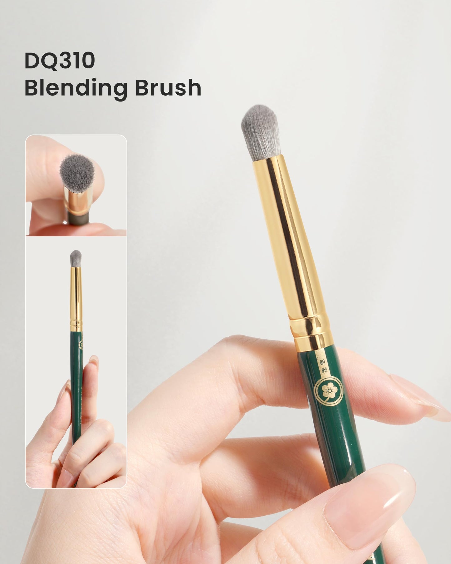 ROWNYEON DQ310 Small Eyeshadow Brush - Synthetic Fiber, Targeted Lid & Detail Application, Bionic Fiber Hair