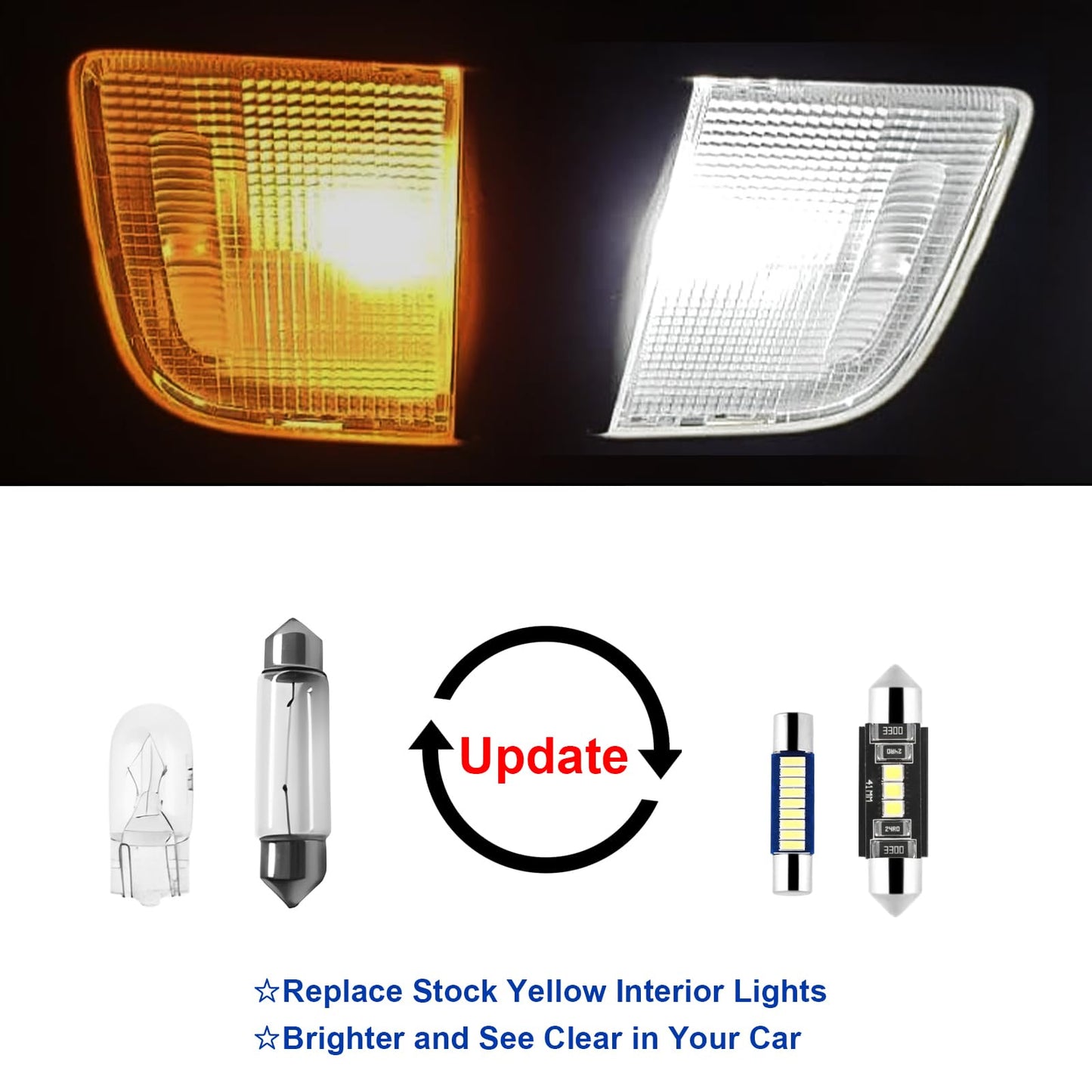 21Pcs Car Interior Lights: Super Bright Bulbs 6000K White Led For 2000 2001 2002 2003 2004 2005 2006 Chevy Tahoe/Suburban All Models Lighting Package Kit Includes Light Accessories + Install Tool